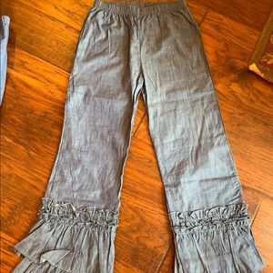 Size 12 denim ruffle pants